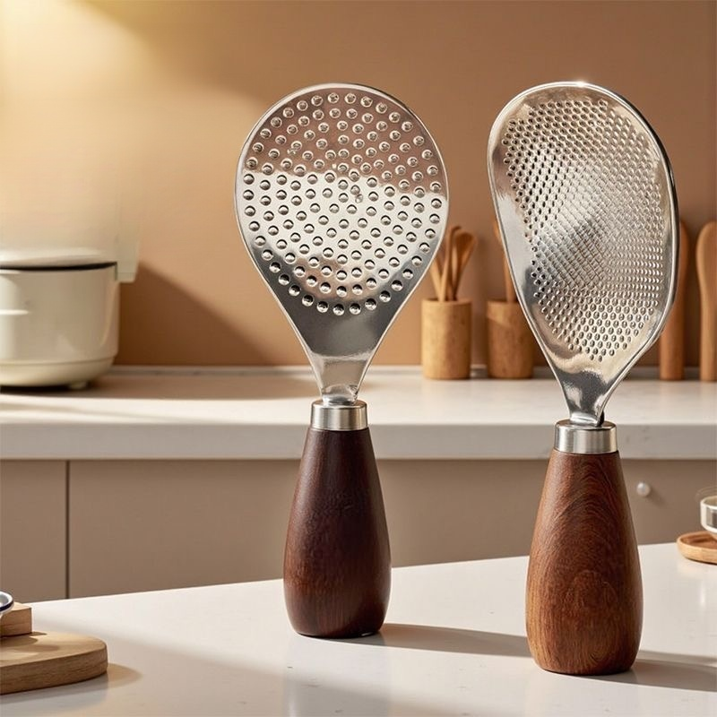 Antihaft-Reislöffel aus Edelstahl mit Standfuß