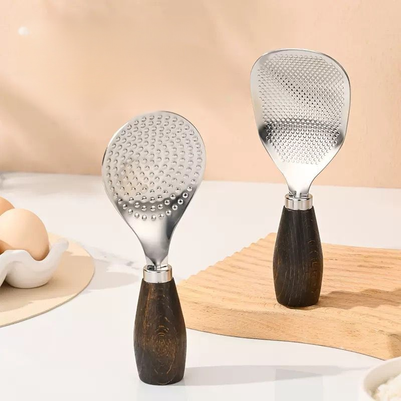 Antihaft-Reislöffel aus Edelstahl mit Standfuß