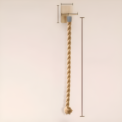 Stabiler Katzenkratzpfosten zur Wandmontage mit Kratzseil