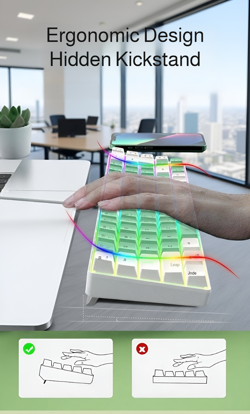 Gaming setup featuring Dual-tone Backlit Wired Keyboard