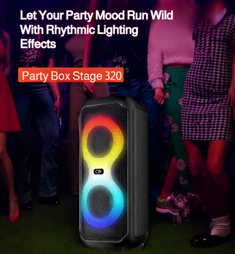 Portable Bluetooth speaker with dual speakers and high power audio