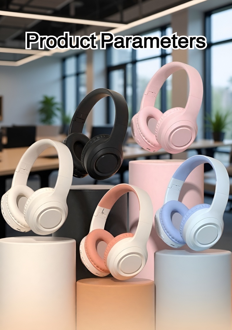 Adjustable headband gaming bluetooth headphones