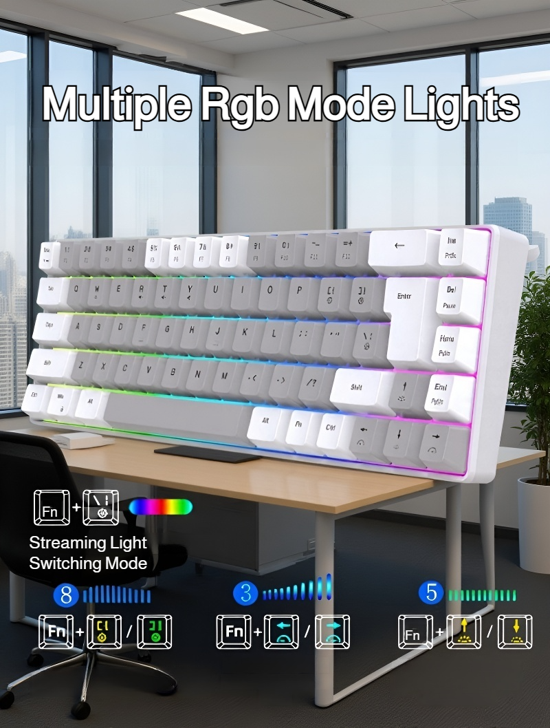 Ergonomic design of Mechanical Feel Wired Gaming Keyboard