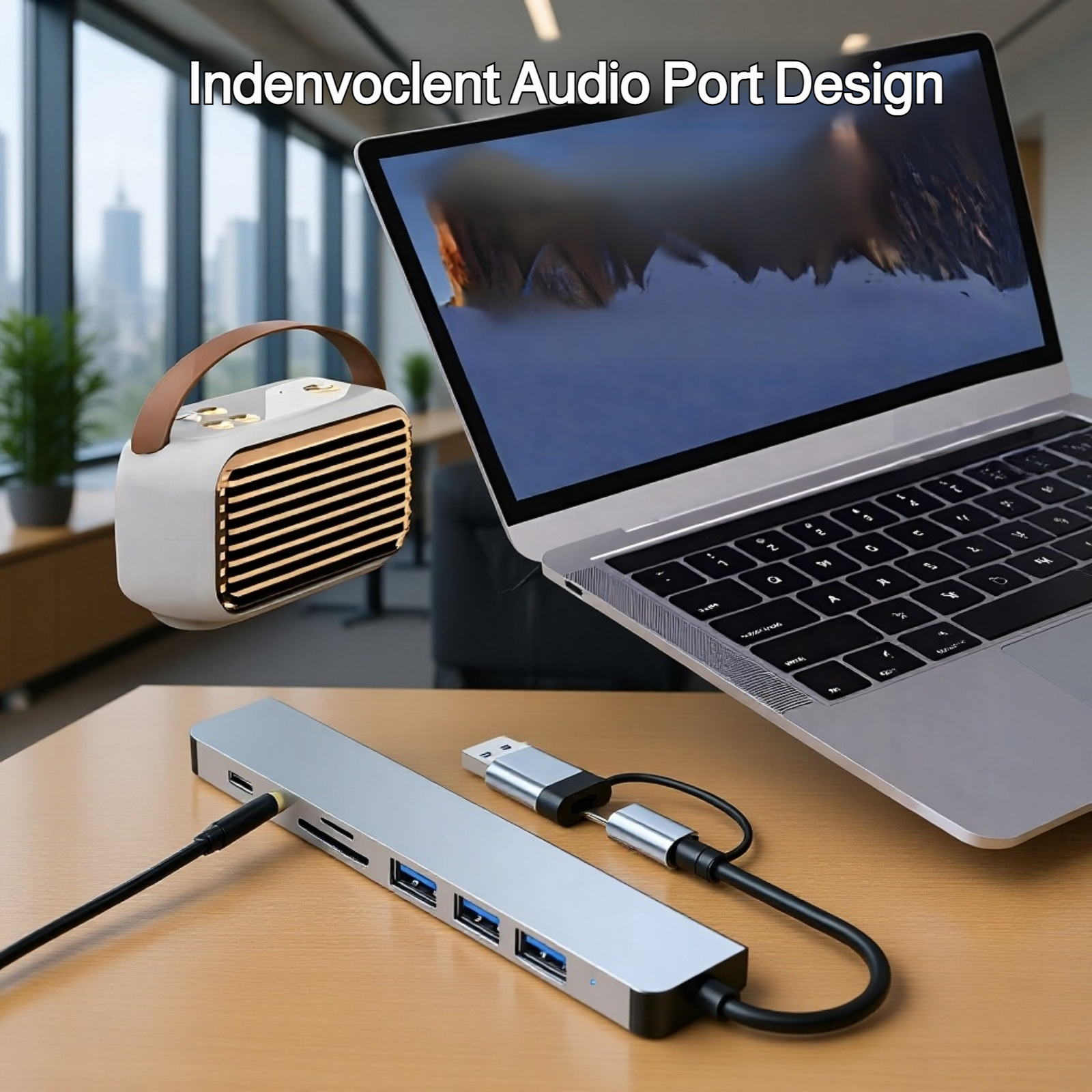 Multi-function 8-in-1 Adapter with multiple ports