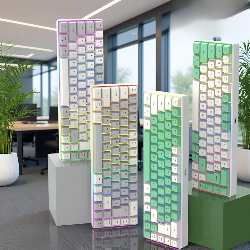 Dual-tone Backlit 68-Key Mechanical Feel Wired Gaming Keyboard