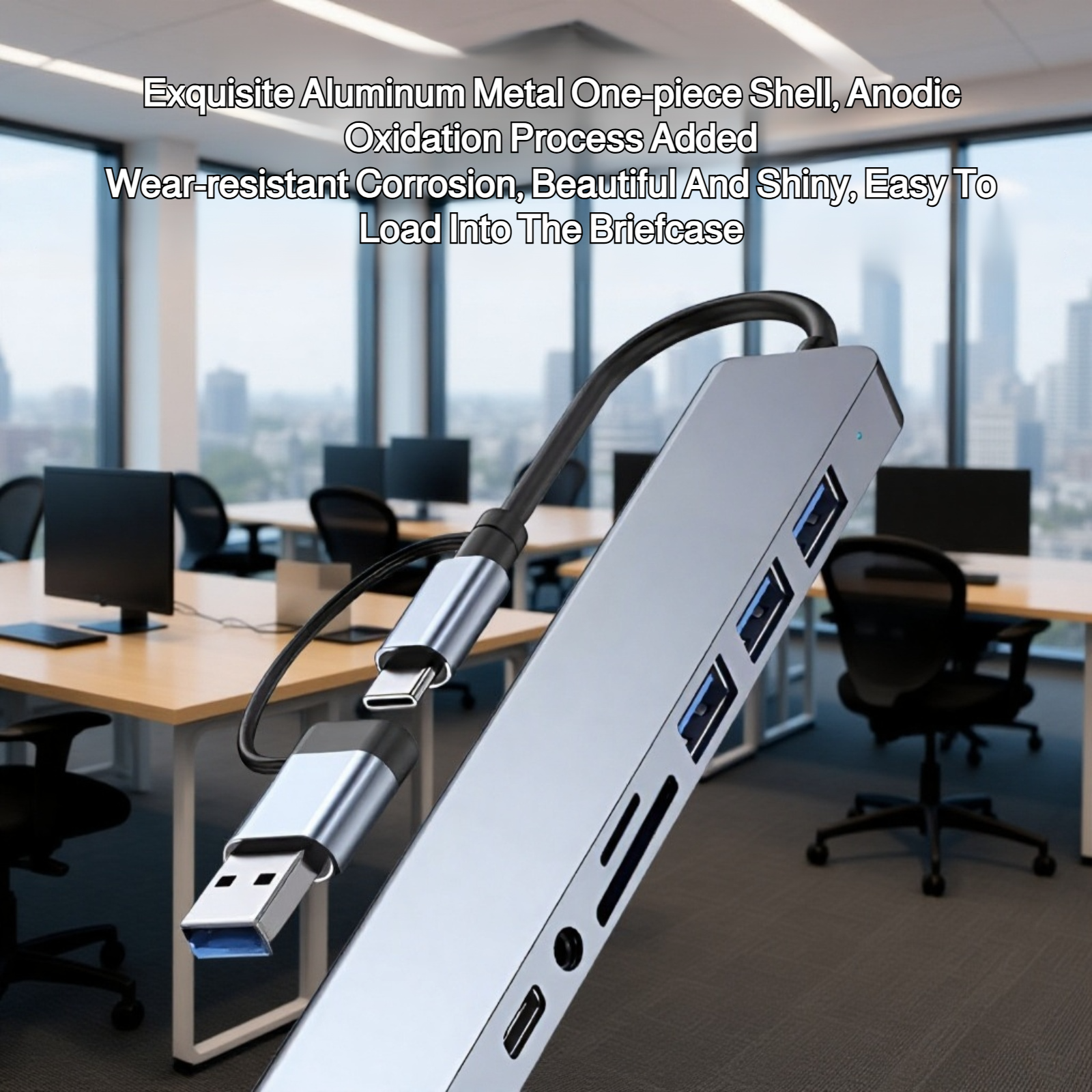 8-in-1 adapter supporting HDMI and SD card