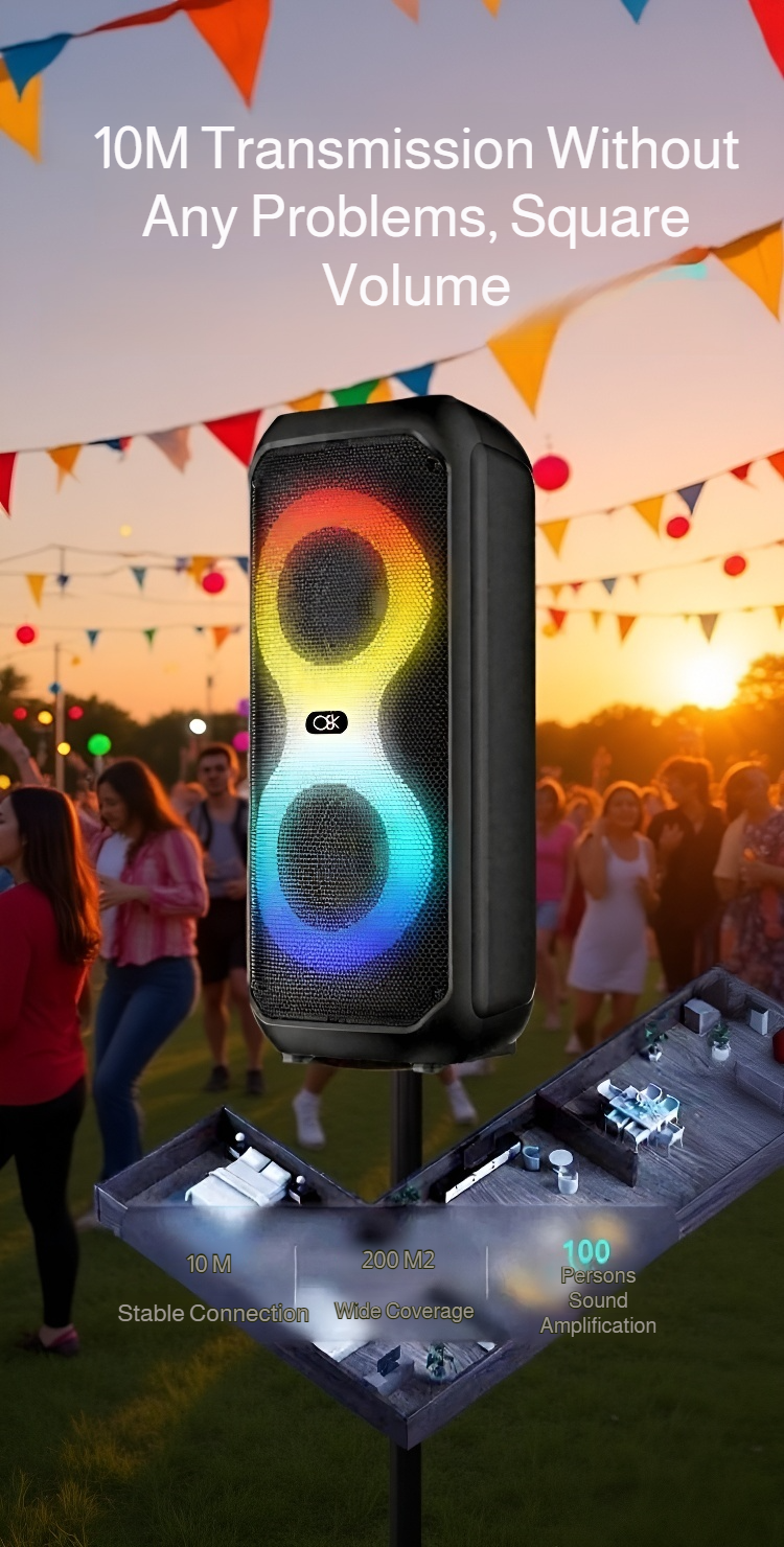 Compact portable speaker with long battery life