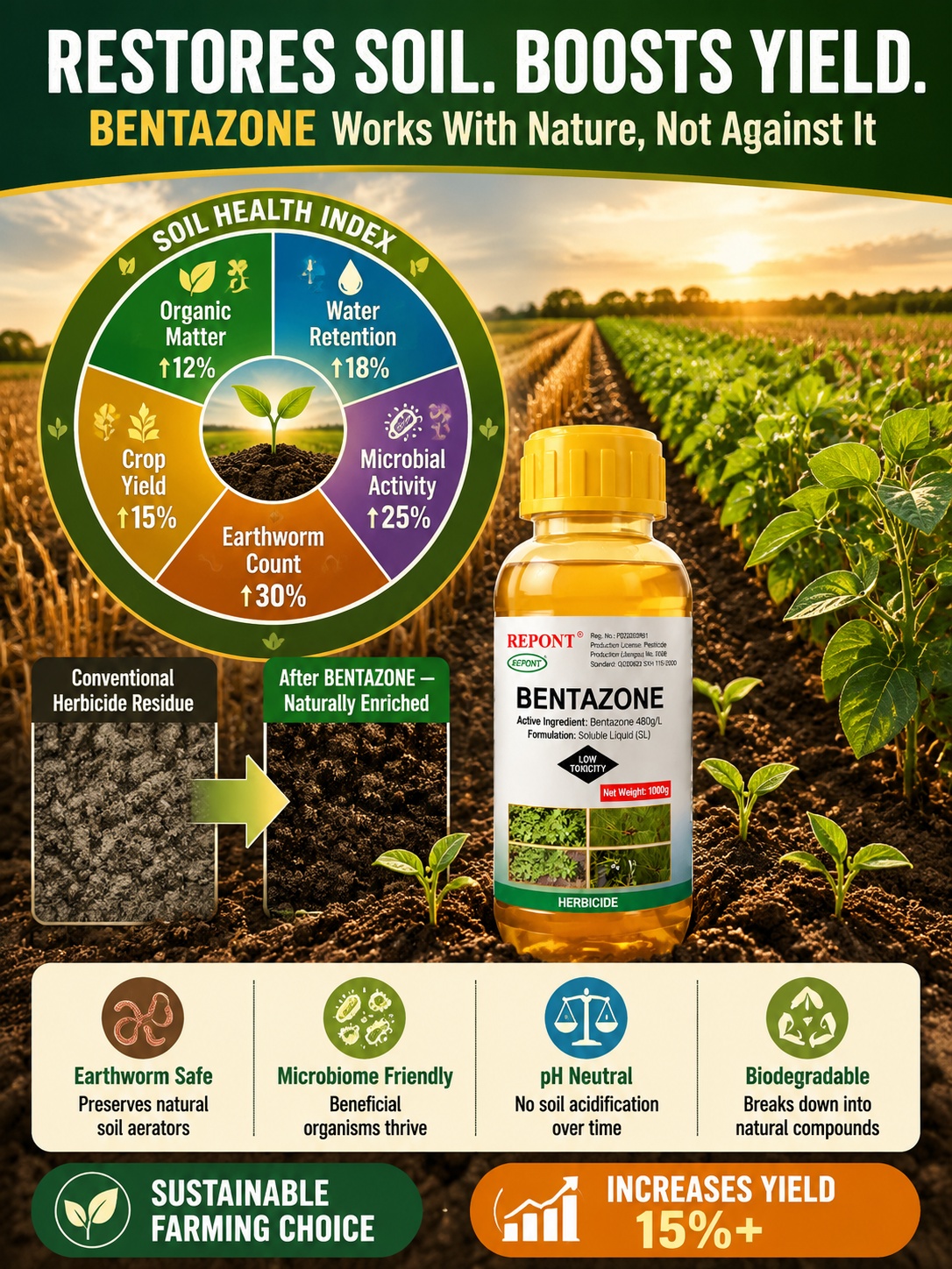 【BOGO Deal】🛡️Effective within 24 hours for root rot weeding, 🌿Won't harm crops, one bottle can be used for 2 acres.