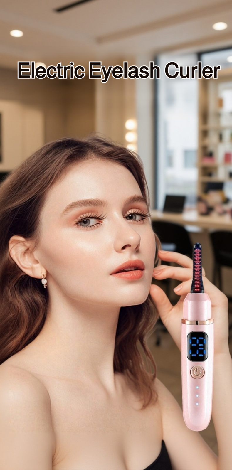 Portable Electric Eyelash Curler close-up view