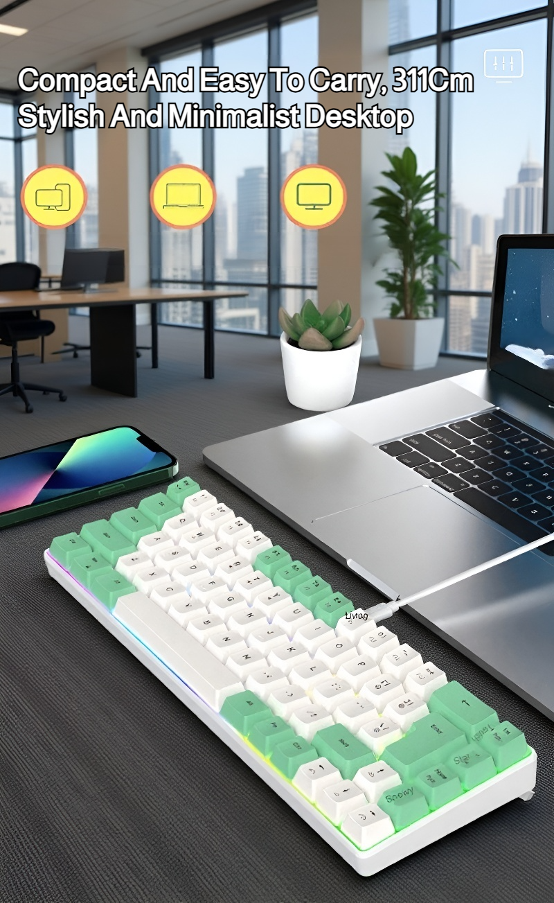 Close-up of mechanical feel keys on Dual-tone Gaming Keyboard