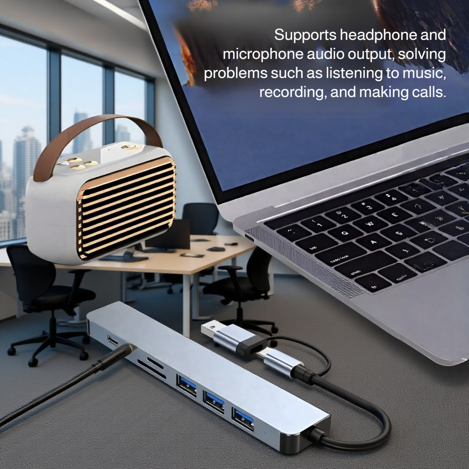 Multi-function 8-in-1 Adapter