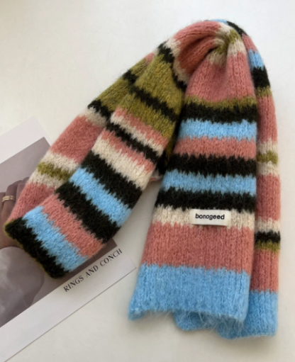 Дъга плетен шал