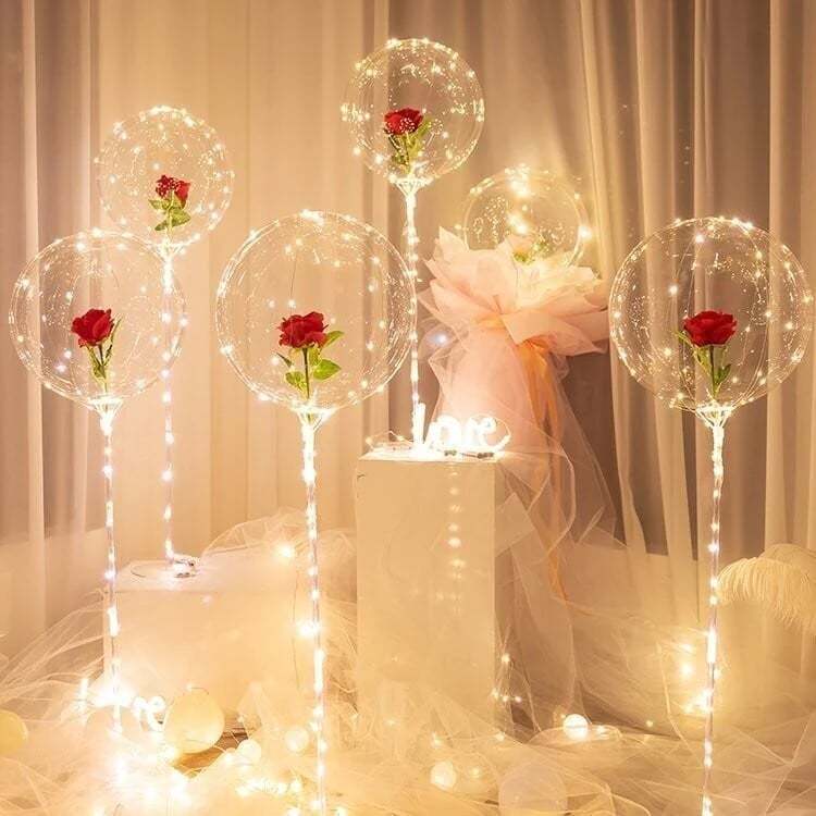 ❤️Kolaich LED Fantasy Rose Balloon Bouquet🎈✨