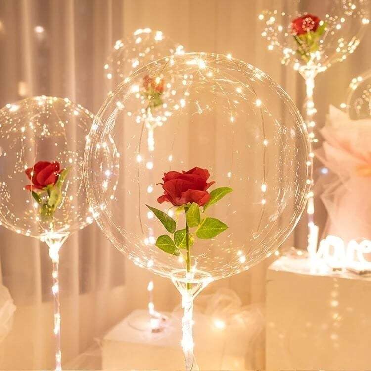❤️Kolaich LED Fantasy Rose Balloon Bouquet🎈✨