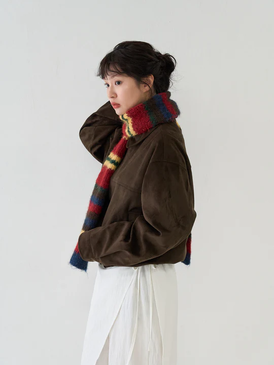 Дъга плетен шал