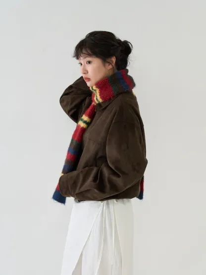 Дъга плетен шал