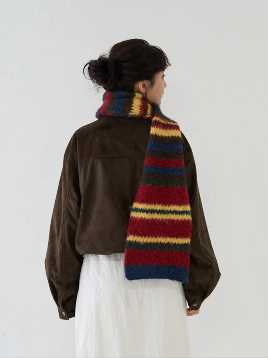 Дъга плетен шал