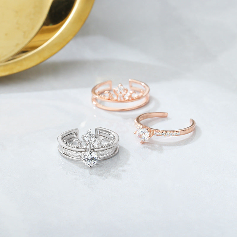 СЕТ КОРОНА РИНГОВЕ (925 СТЕРЛИНГОВ СРЕБРО)