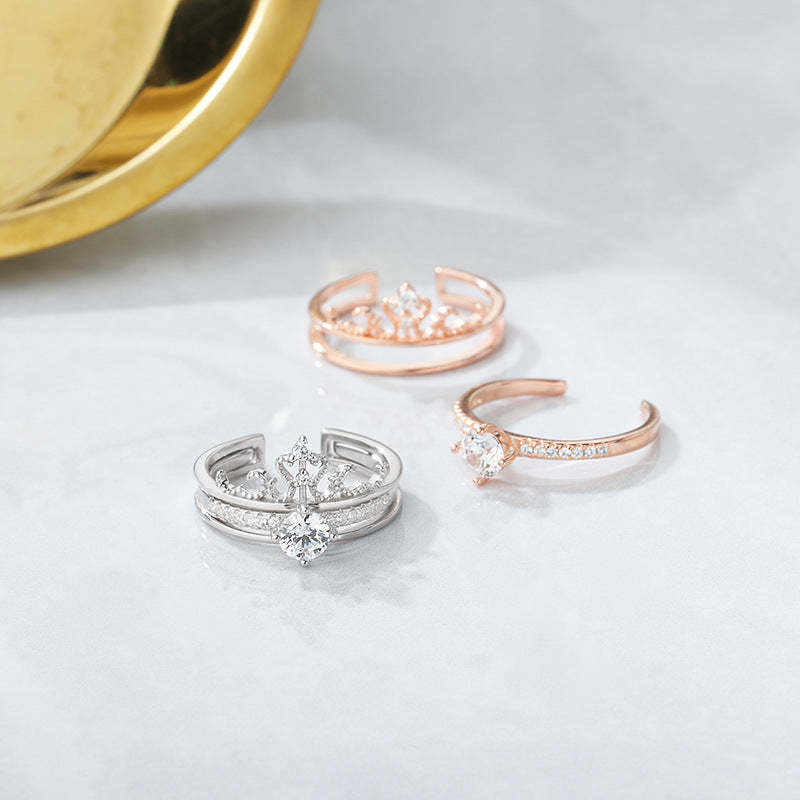 СЕТ КОРОНА РИНГОВЕ (925 СТЕРЛИНГОВ СРЕБРО)