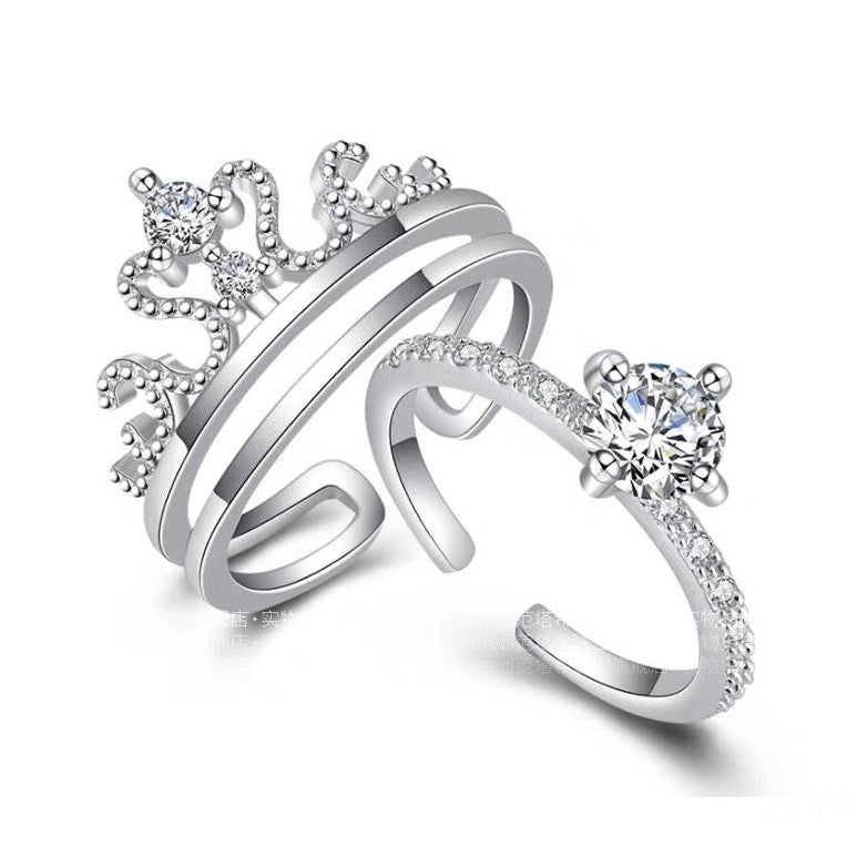 СЕТ КОРОНА РИНГОВЕ (925 СТЕРЛИНГОВ СРЕБРО)