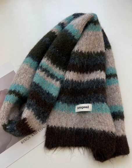 Дъга плетен шал