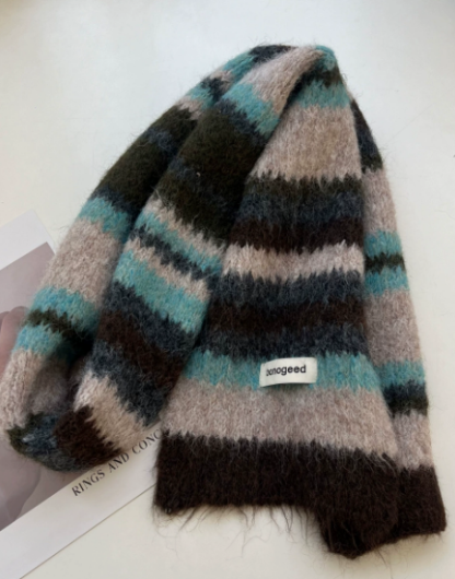 Дъга плетен шал