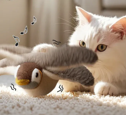 Летяща птичка играчка за котки