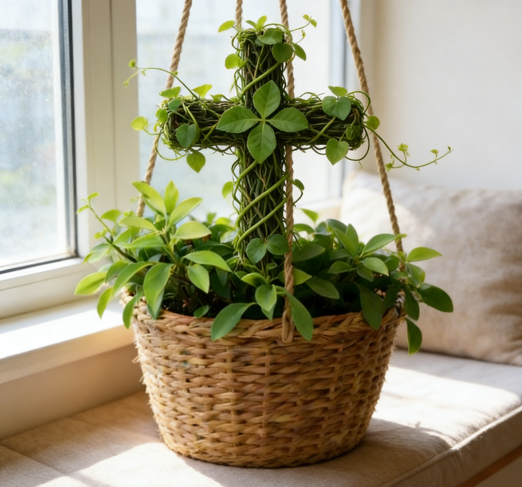 🌿Кръст-саксия, която докосва сърцето