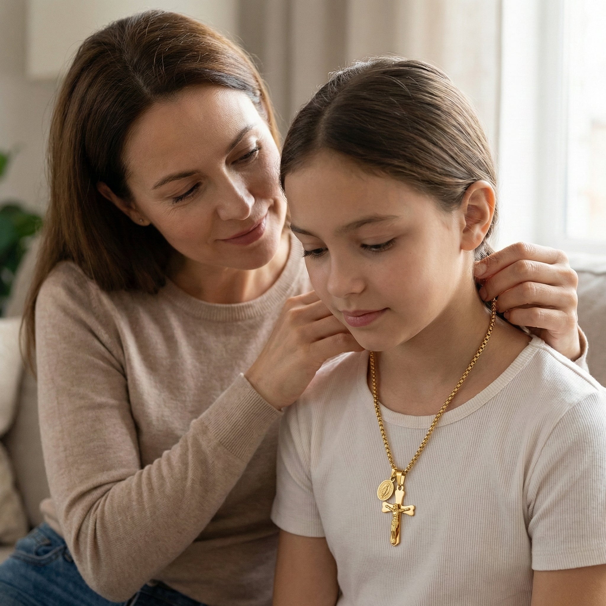 📿Колие "Защита" – Разпятие с Богородица 📿