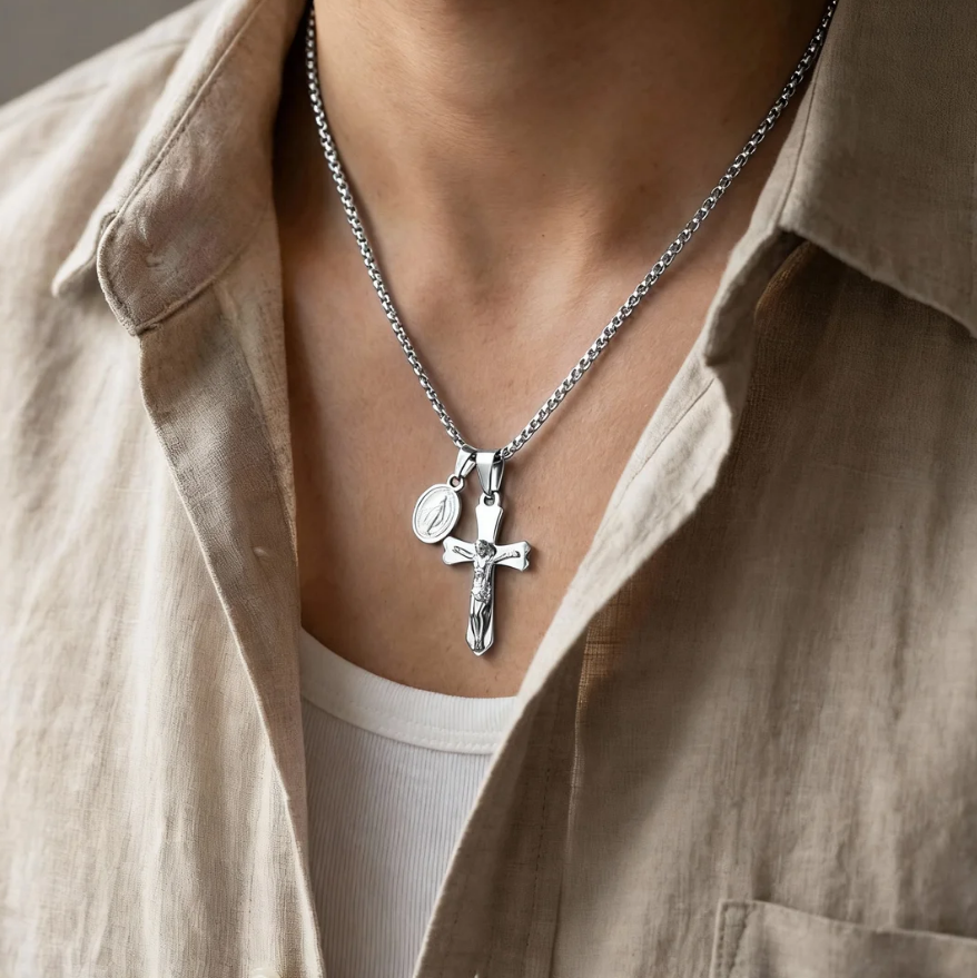 📿Колие "Защита" – Разпятие с Богородица 📿