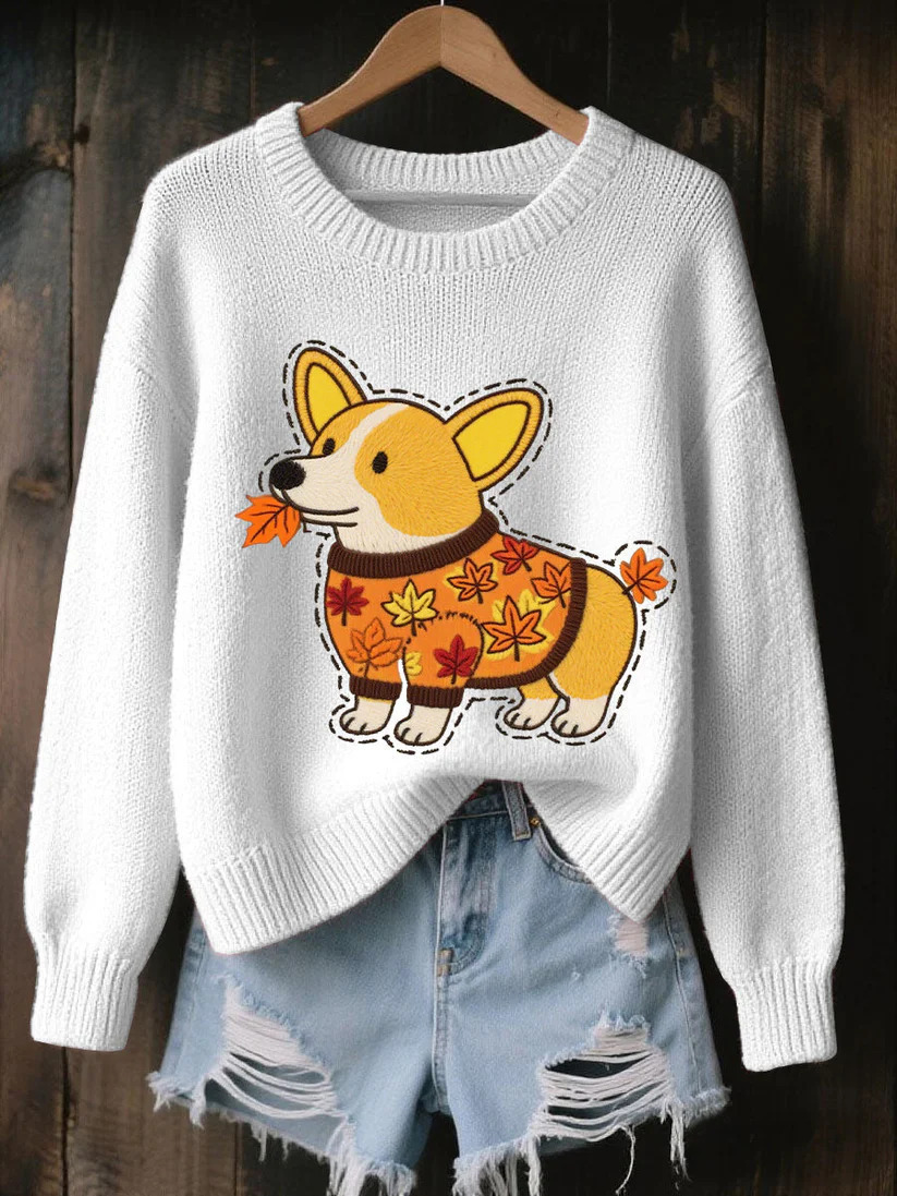 2025 European And American Cross-Border Foreign Trade Women'S Imitation Sweater 3D Digital Series Printed Round Neck Sweatshirt Manufacturer Hot Sale