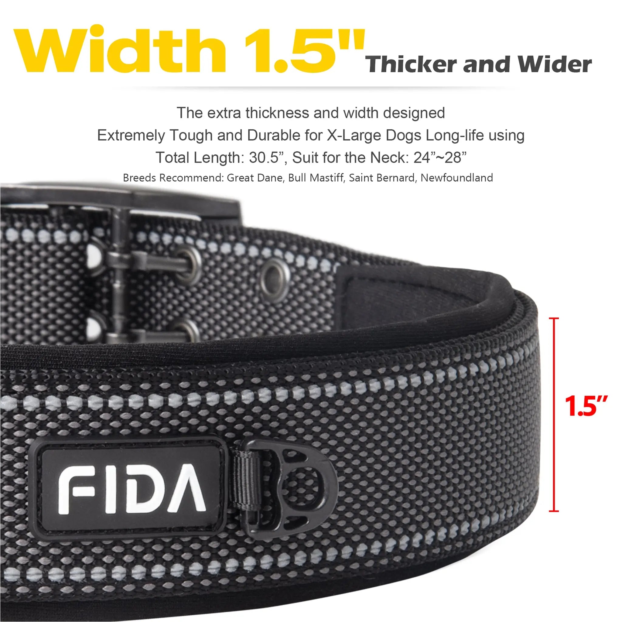 FIDA Heavy Duty Dog Collar