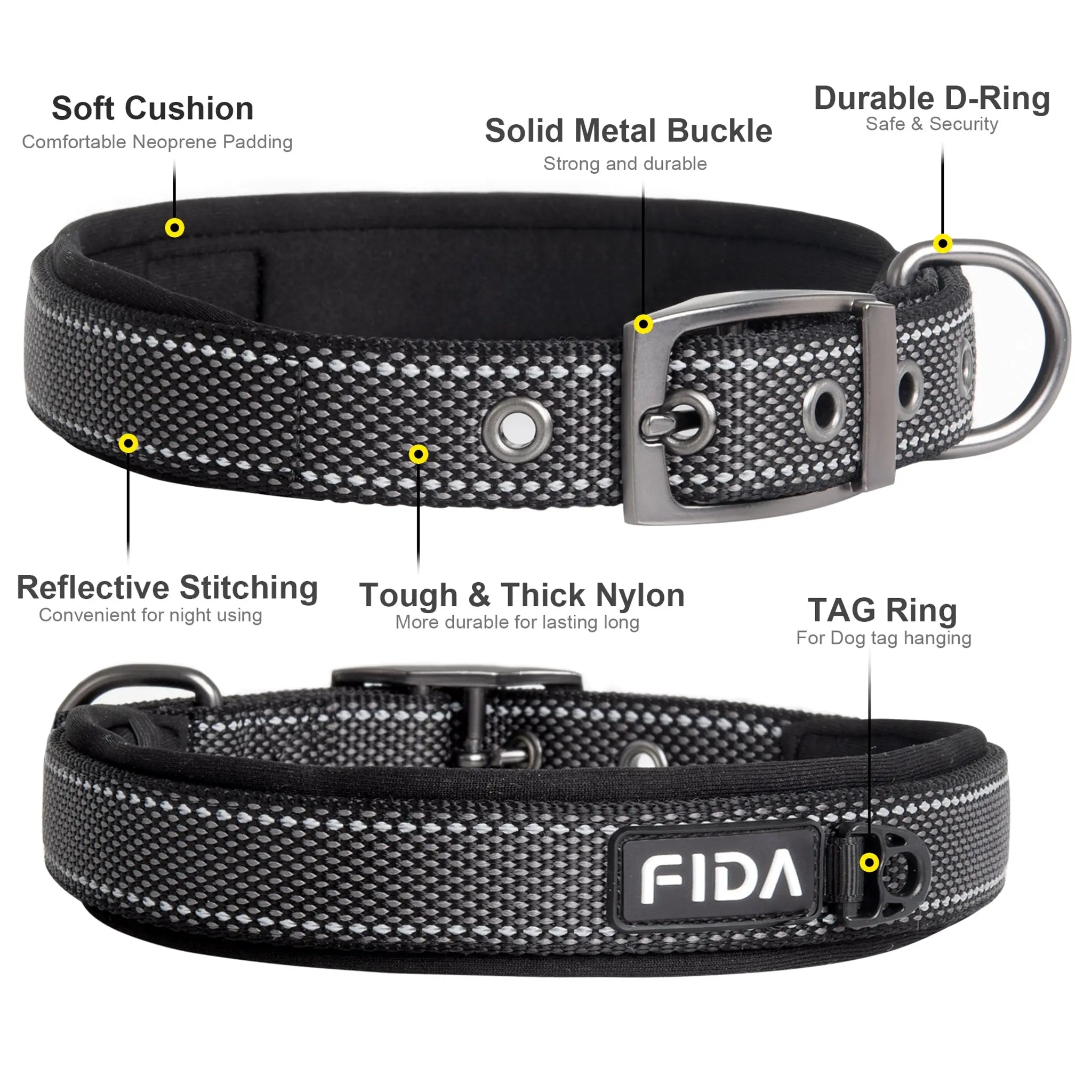 FIDA Heavy Duty Dog Collar