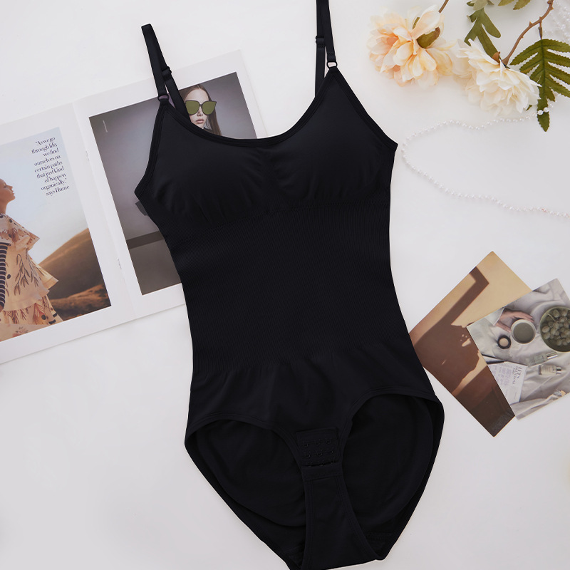Qiao Online One-Piece Body Shaping Clothes Women'S Belly Controlling Buttocks Shaping Suspenders Back Beautiful Underwear With Breast Pads Body Shaping Corset