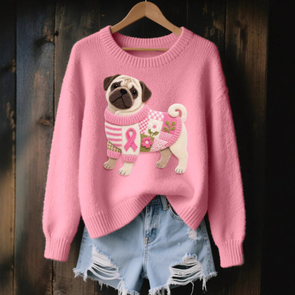 2025 European And American Cross-Border Foreign Trade Women'S Imitation Sweater 3D Digital Series Printed Round Neck Sweatshirt Manufacturer Hot Sale