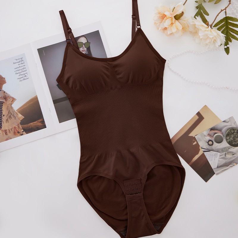 Qiao Online One-Piece Body Shaping Clothes Women'S Belly Controlling Buttocks Shaping Suspenders Back Beautiful Underwear With Breast Pads Body Shaping Corset