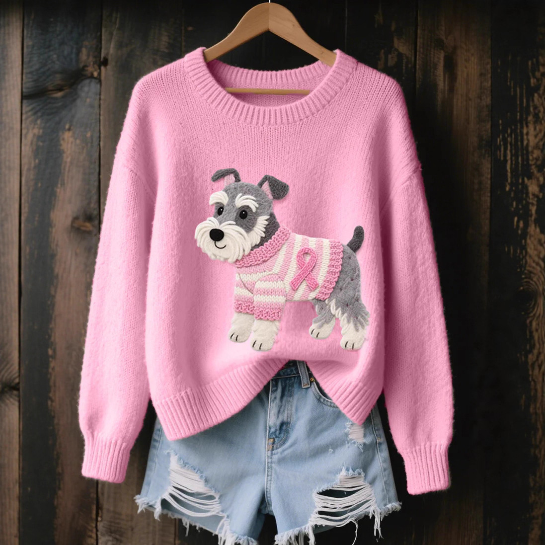 2025 European And American Cross-Border Foreign Trade Women'S Imitation Sweater 3D Digital Series Printed Round Neck Sweatshirt Manufacturer Hot Sale