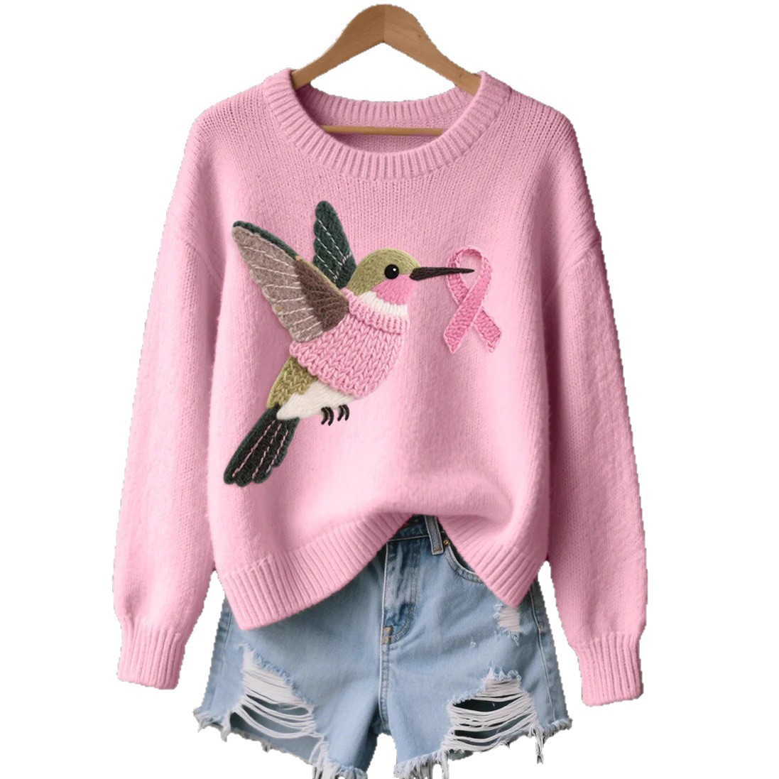 2025 European And American Cross-Border Foreign Trade Women'S Imitation Sweater 3D Digital Series Printed Round Neck Sweatshirt Manufacturer Hot Sale