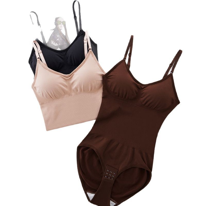 Qiao Online One-Piece Body Shaping Clothes Women'S Belly Controlling Buttocks Shaping Suspenders Back Beautiful Underwear With Breast Pads Body Shaping Corset