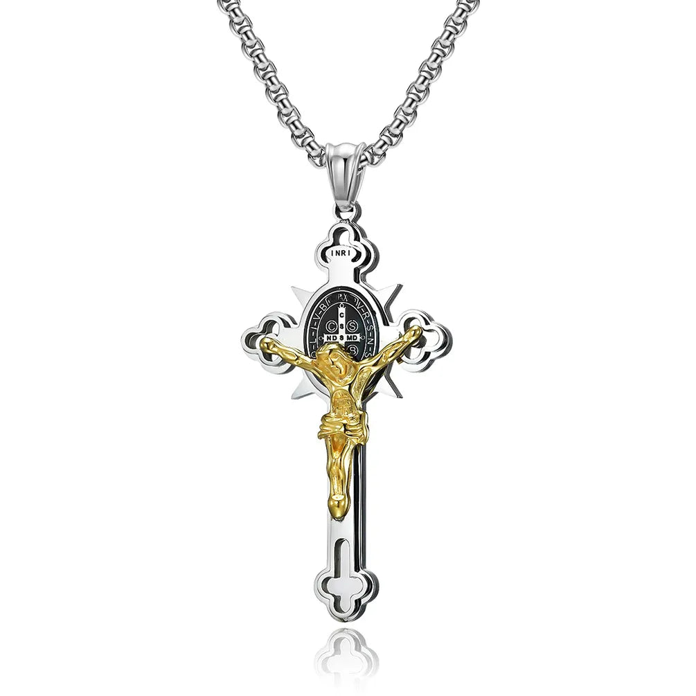 Купете 1, вземете 1 безплатно🔥Висулка с кръст за защита Бенедикт