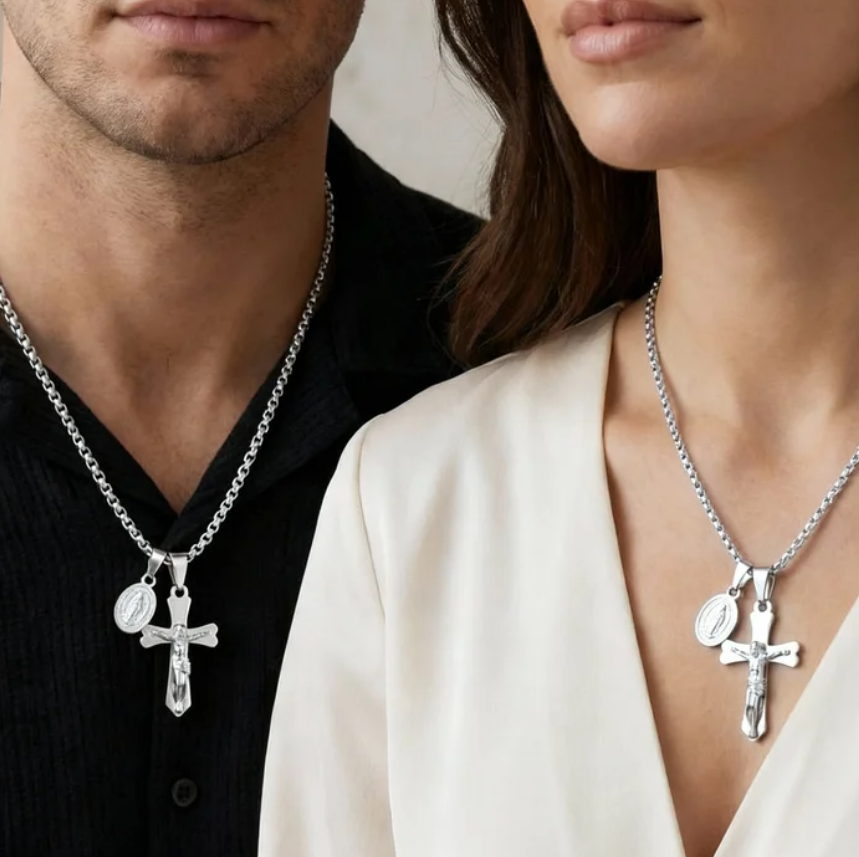 📿Колие "Защита" – Разпятие с Богородица 📿