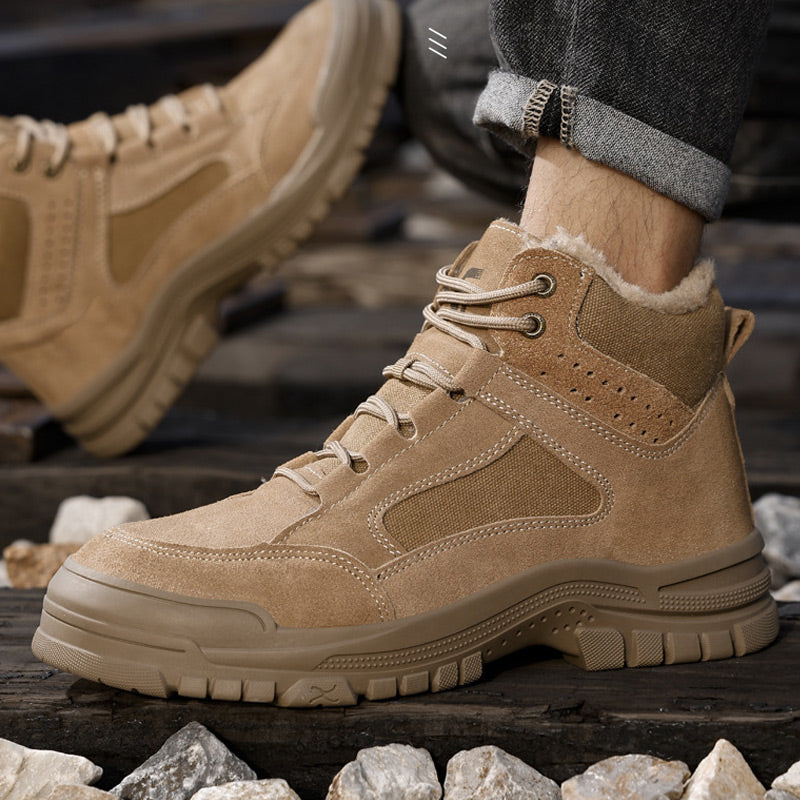 Мъжки зимни предпазни обувки - стоманени пръсти с противоплъзгащо покритие!