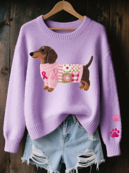 Poppy Patch Dachshund Knit Sweater