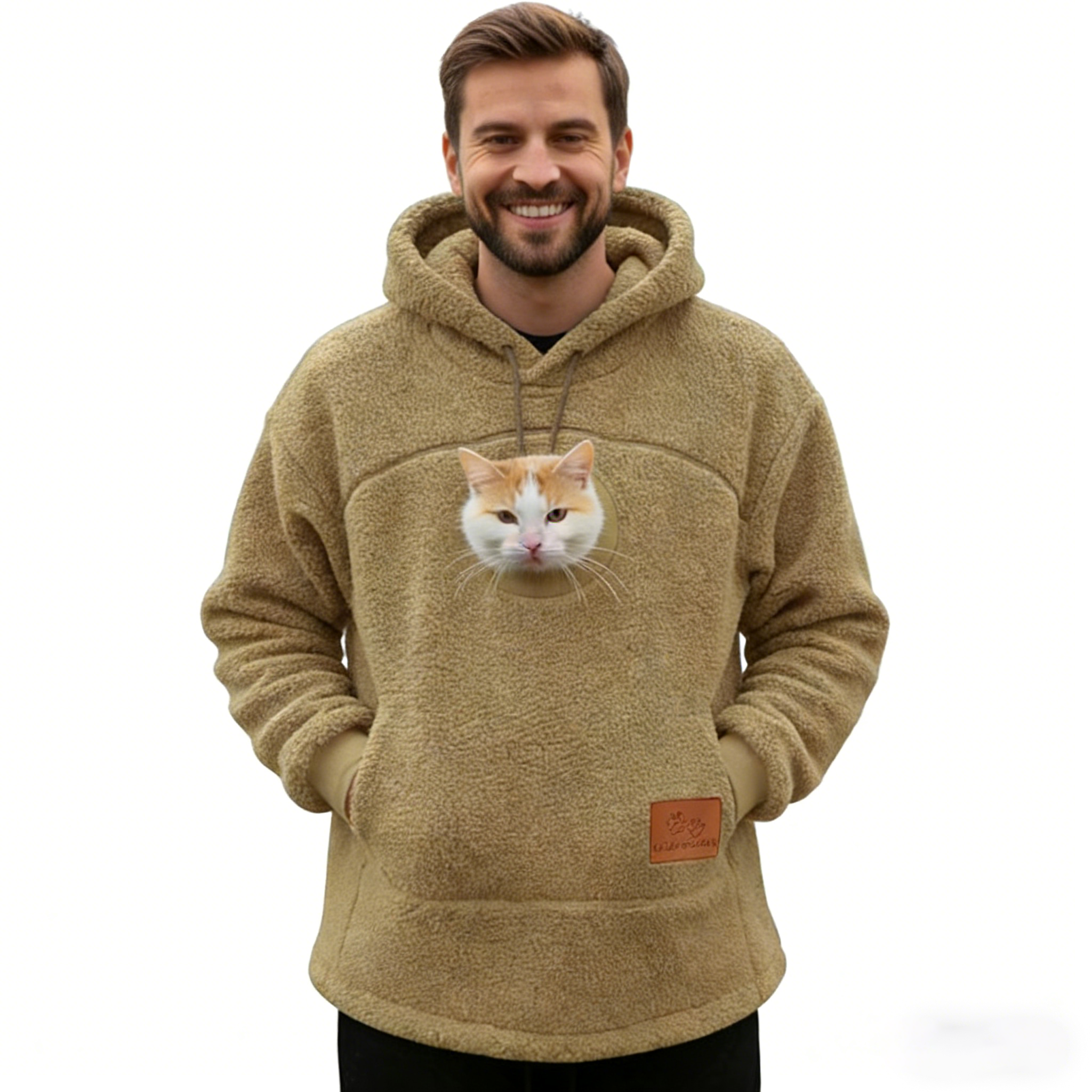 Ултра мек полар с качулка за носене на малки домашни любимци