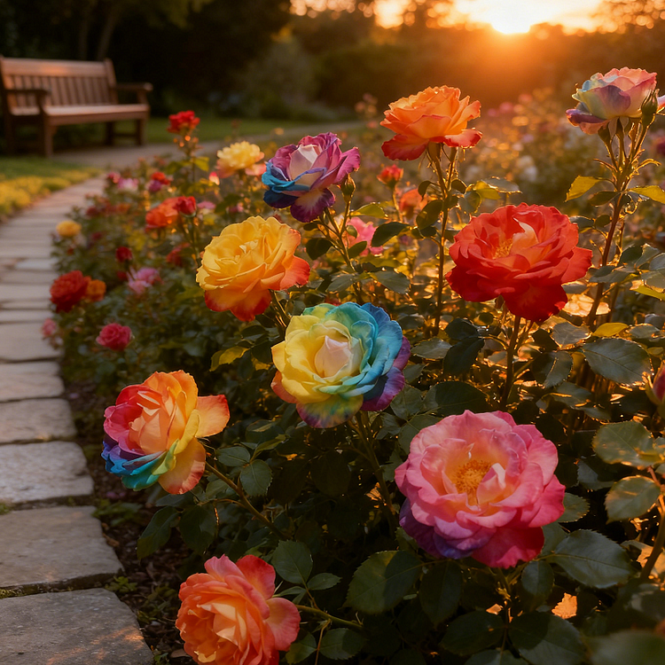 🌹Редки семена от наследствена дъгова роза