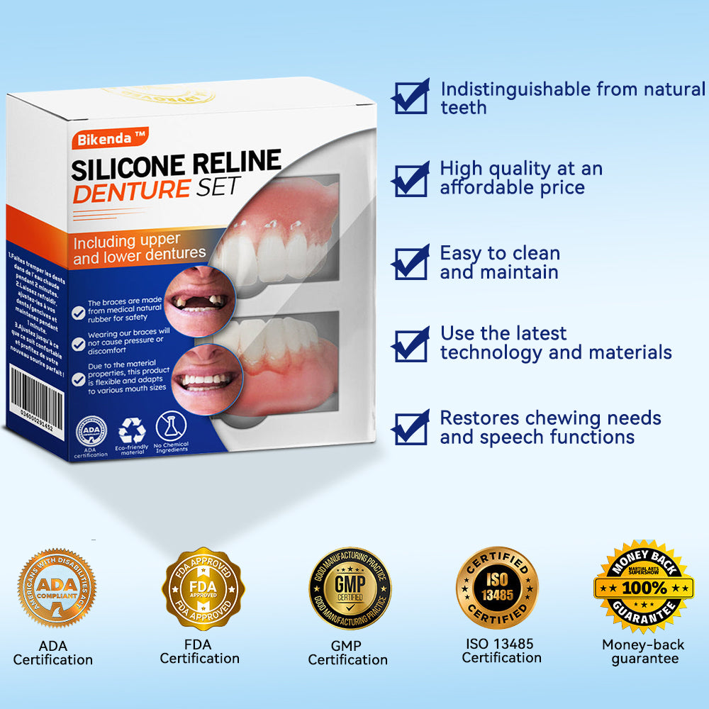 HAIMUZIL™ 🦷Комплект силиконови линийки за протези (съвместими с ADA и одобрени от зъболекари)