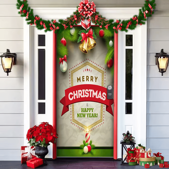 50% OFF🌟2025 Christmas and Halloween Door Cover--Suitable for Both Exterior and Interior Doors