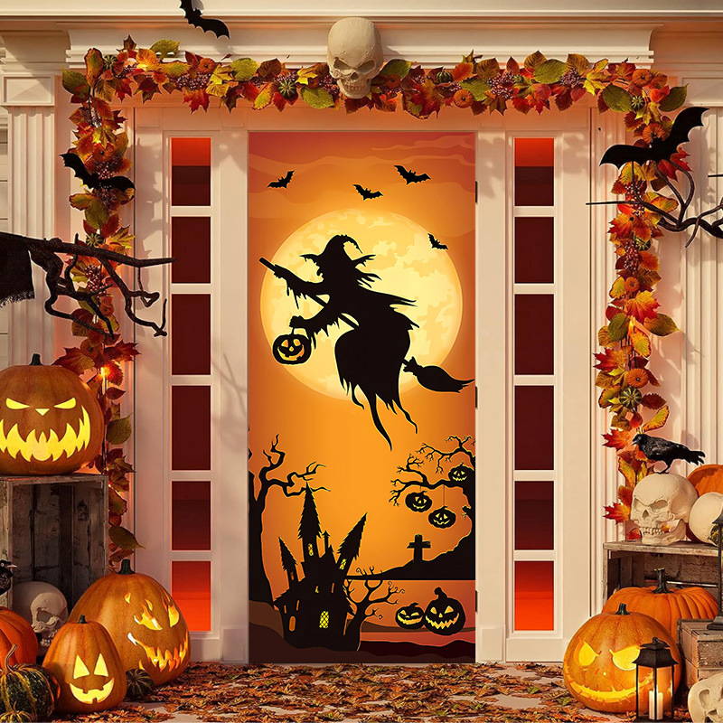 50% OFF🌟2025 Christmas and Halloween Door Cover--Suitable for Both Exterior and Interior Doors