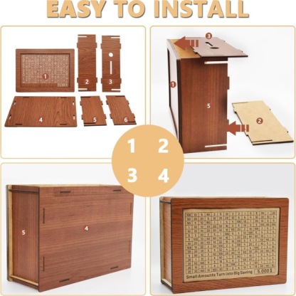 Дървена кутия за спестяване на пари | COINSAVE