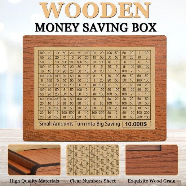 Дървена кутия за спестяване на пари | COINSAVE